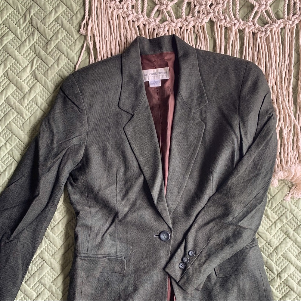 Olive Liz Claiborne Blazer